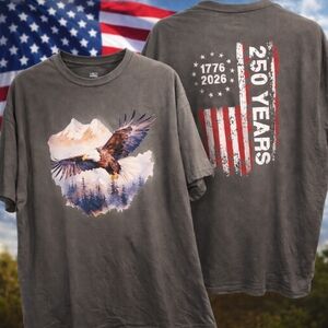 Gray Patriotic Graphic Tee
